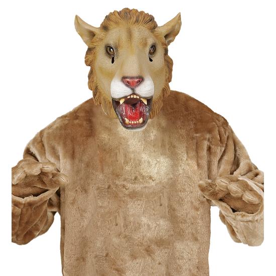 Máscara de leão da selva adulta