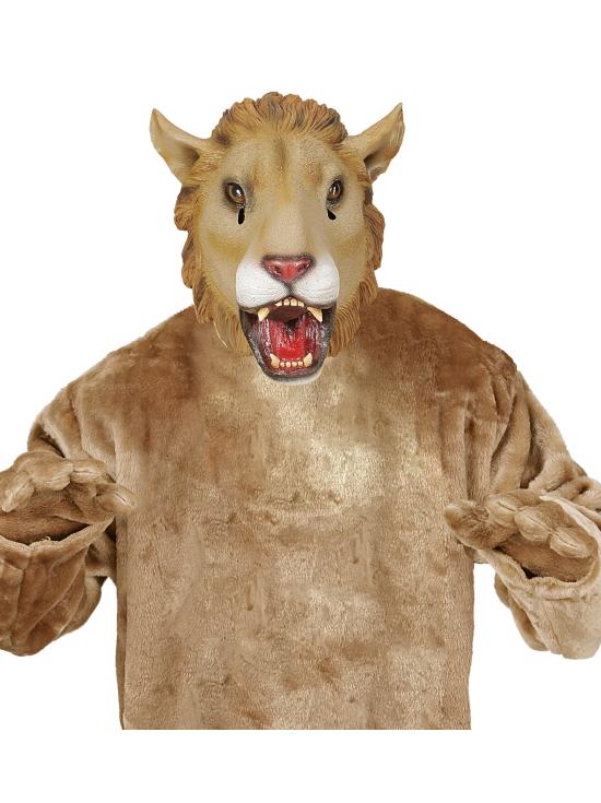Máscara de leão da selva adulta