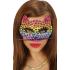 Máscara de leopardo arco-íris