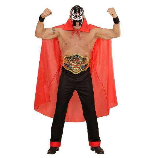 Máscara de luta preta..