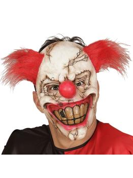 Máscara payaso zombie con pelo