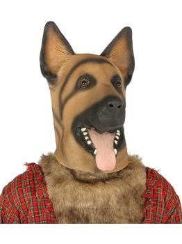 Máscara de cão pastor alemão adulto.