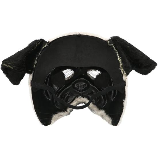 Máscara realista de cachorro pug – Fantasia divertida e chamativa