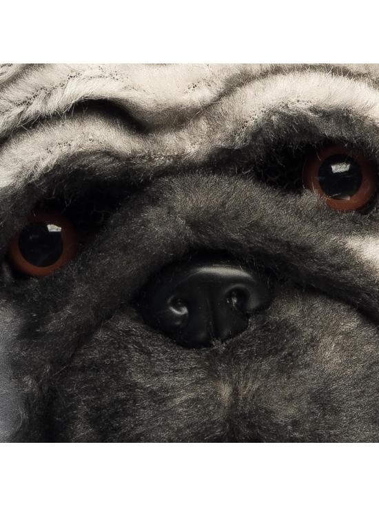 Máscara realista de cachorro pug – Fantasia divertida e chamativa