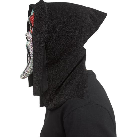 Máscara de Rosto de Fantasma Sangrento e Brilhante – Horror com Glitter e Estilo