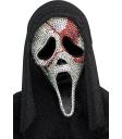 Máscara de Rosto de Fantasma Sangrento e Brilhante – Horror com Glitter e Estilo