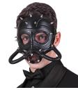 Máscara Steampunk Preta com Espinhos – Fantasia Gótica, Fetichista ou Pós-Apocalíptica