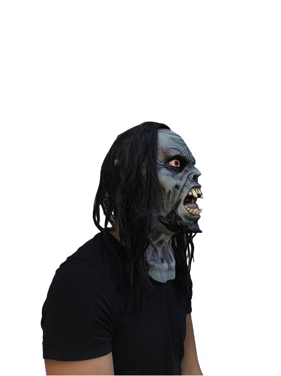 Máscara de vampiro com cabelo para adulto