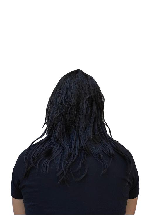 Máscara de vampiro com cabelo para adulto