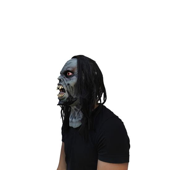 Máscara de vampiro com cabelo para adulto