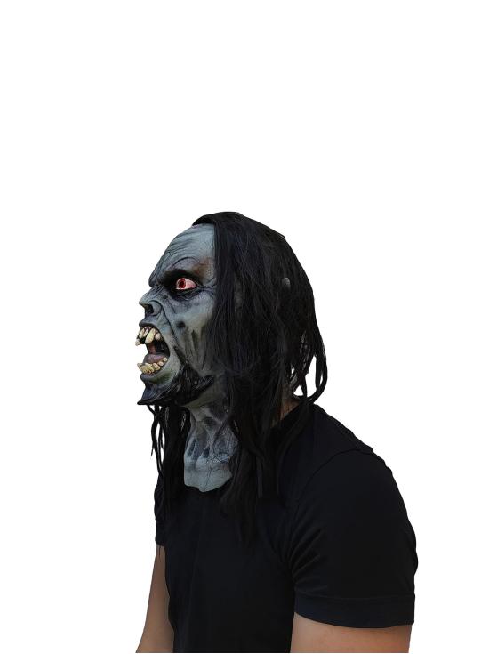 Máscara de vampiro com cabelo para adulto