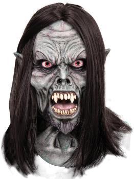Máscara de vampiro com cabelo para adulto