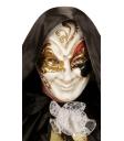 Máscara veneziana de luxo com sorriso