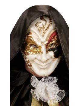 Máscara veneziana de luxo com sorriso