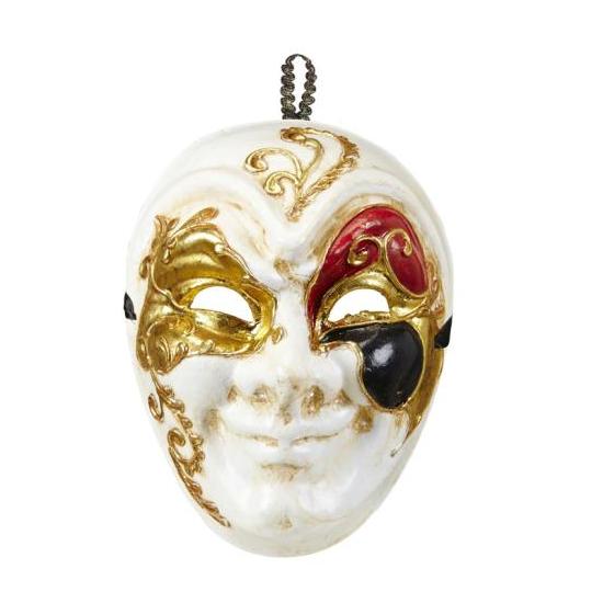 Máscara veneziana de luxo com sorriso