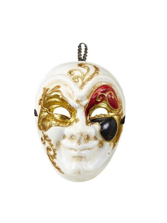 Máscara veneziana de luxo com sorriso