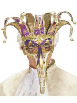 Máscara de nariz veneziana super luxuosa