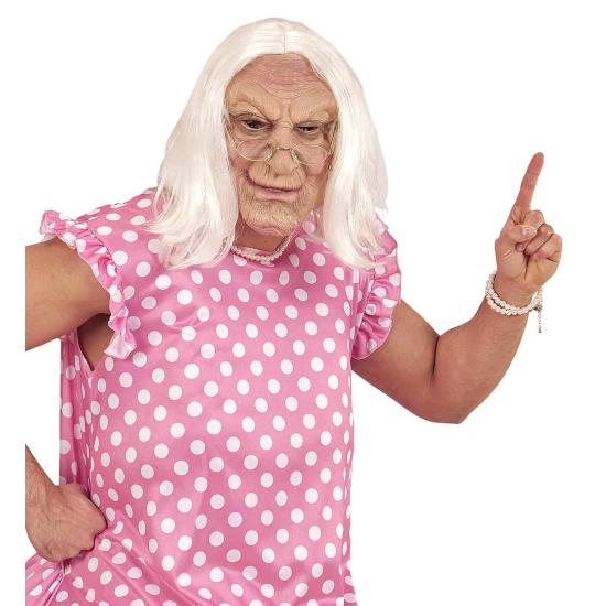 Máscara de fantasia antiga com peruca. Máscara de fantasia antiga com peruca.