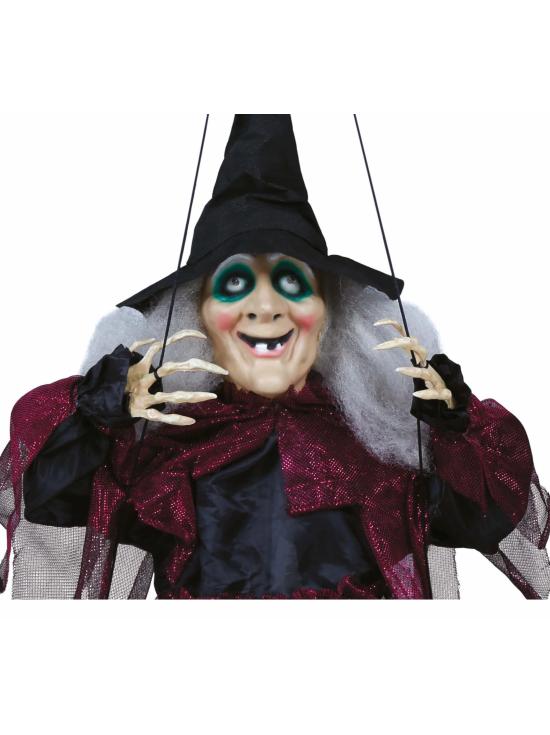 Boneca de bruxa de Halloween no balanço 1m