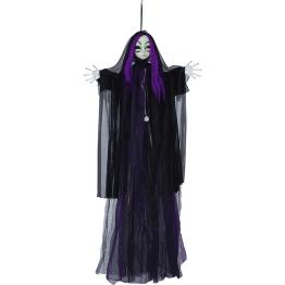 Decoração de boneca pendurada de Halloween com luz de 1,2 m