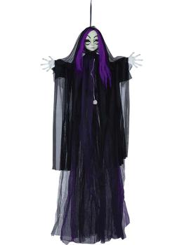 Decoração de boneca pendurada de Halloween com luz de 1,2 m