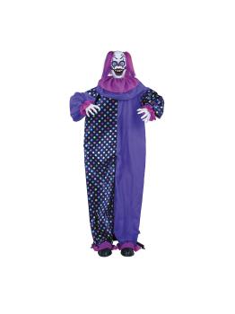 Boneco de palhaço de Halloween com luz e som 1,6 m