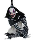 Boneco de palhaço assustador de Halloween de 105 cm com luz, som e movimento.