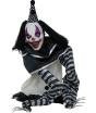 Boneco de palhaço assustador de Halloween de 105 cm com luz, som e movimento.