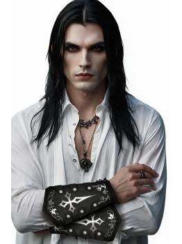 Pulseiras góticas com cruzes para o Halloween