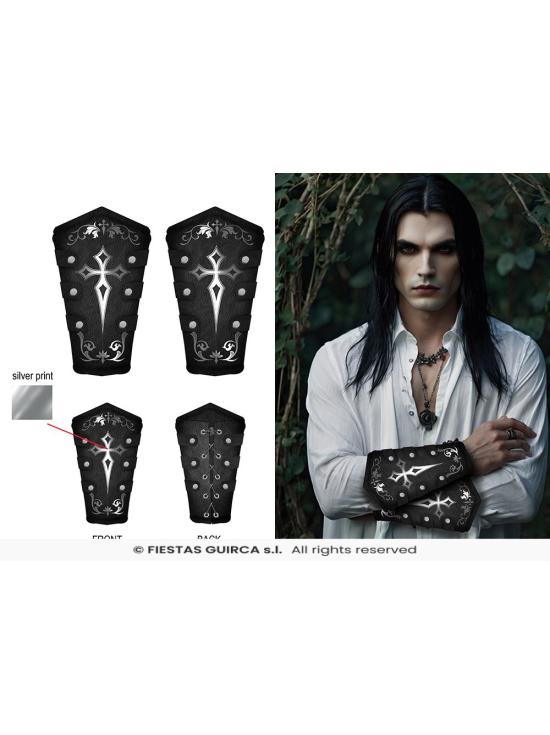 Pulseiras góticas com cruzes para o Halloween