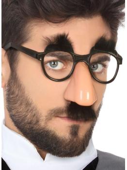 Bigode de nariz com óculos e sobrancelhas