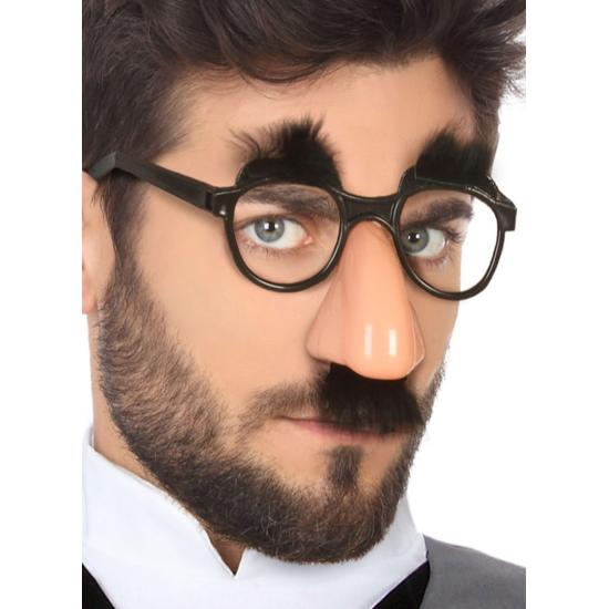 Bigode de nariz com óculos e sobrancelhas