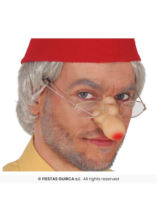 Nariz grotesco de látex