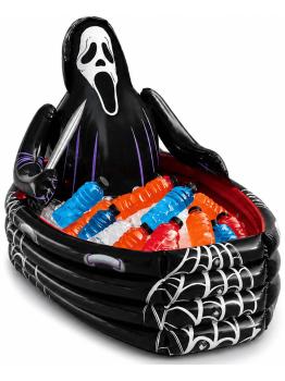 Caixa térmica inflável em formato de caixão do Ghost Face® para o Halloween – Refrigerador de bebidas