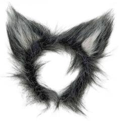 Orelhas de lobo de pelúcia