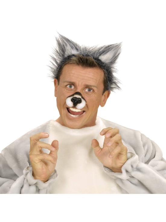 Orelhas de lobo de pelúcia
