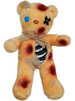 Urso de pelúcia zumbi de 31 cm – Decoração de Halloween