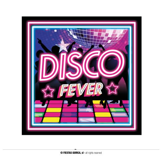 Pack de 12 guardanapos Disco 33X33 CMS.