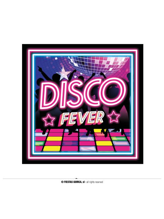 Pack de 12 guardanapos Disco 33X33 CMS.