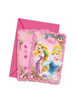 PACK 6 CONVITES ANIMAIS PRINCESAS