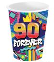 Pacote de 6 copos dos anos 90 240 ml 9 cms