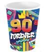 Pacote de 6 copos dos anos 90 240 ml 9 cms