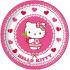 PACK 8 PRATOS 20 CM OLÁ KITTY CORAÇÕES