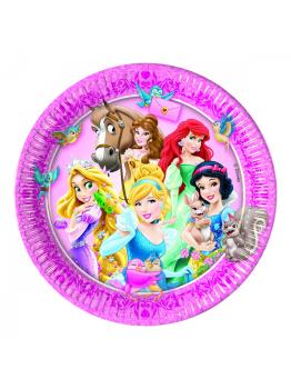 PACK 8 PRATOS 23 CM ANIMAIS PRINCESAS