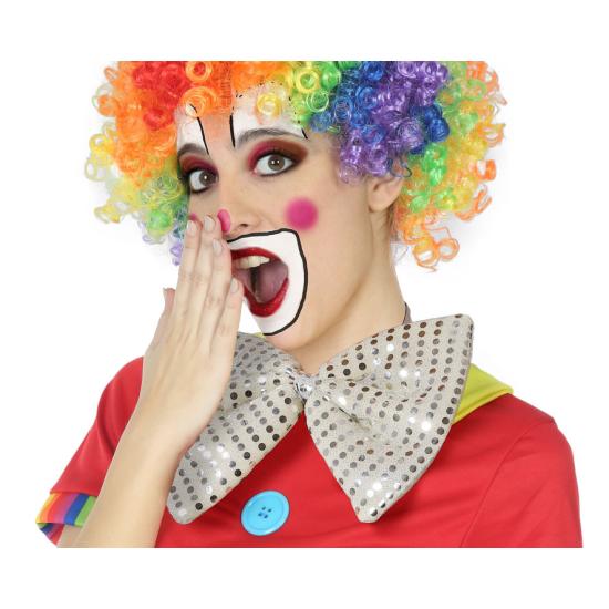 Gravata-borboleta com maxi lantejoulas coloridas grandes