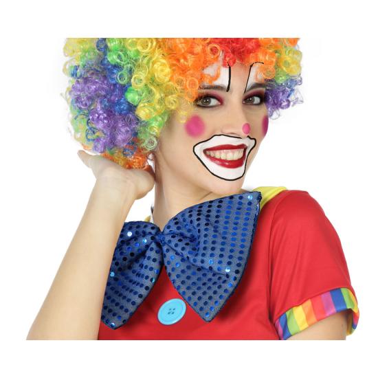 Gravata-borboleta com maxi lantejoulas coloridas grandes