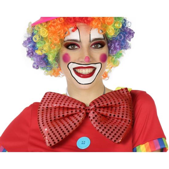 Gravata-borboleta com maxi lantejoulas coloridas grandes