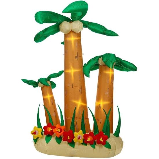 Conjunto de 3 palmeiras infláveis iluminadas de 240 cm