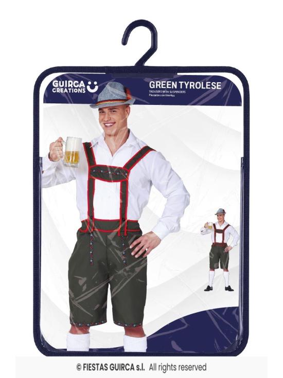 Calças com suspensórios para a Oktoberfest.
