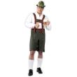 Calças tirolesas com suspensórios, estilo Oktoberfest alemão.